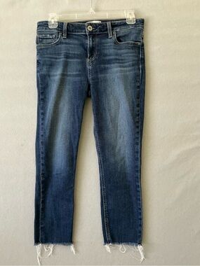 PAIGE Skyline Skinny  Jeans Women 29 Whiskered Denim, Effortless, Cropped Cool